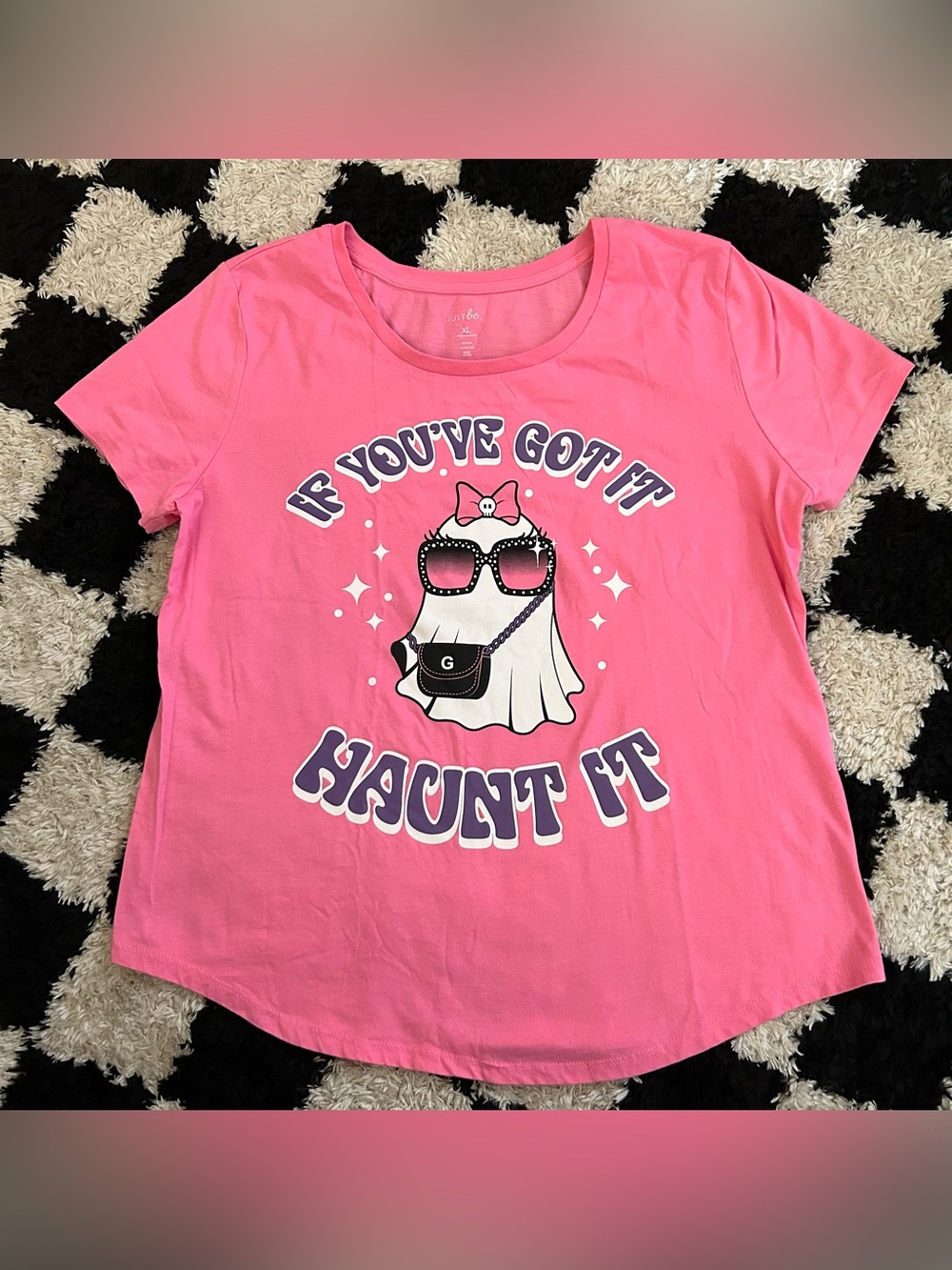 If You've Got It Haunt It Pink Graphic T Shirt Womens Size XL - Ghost Glam Girl